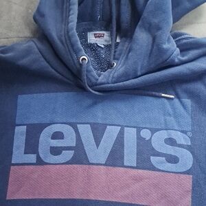 Levi's Navy and Pink Logo Hoodie